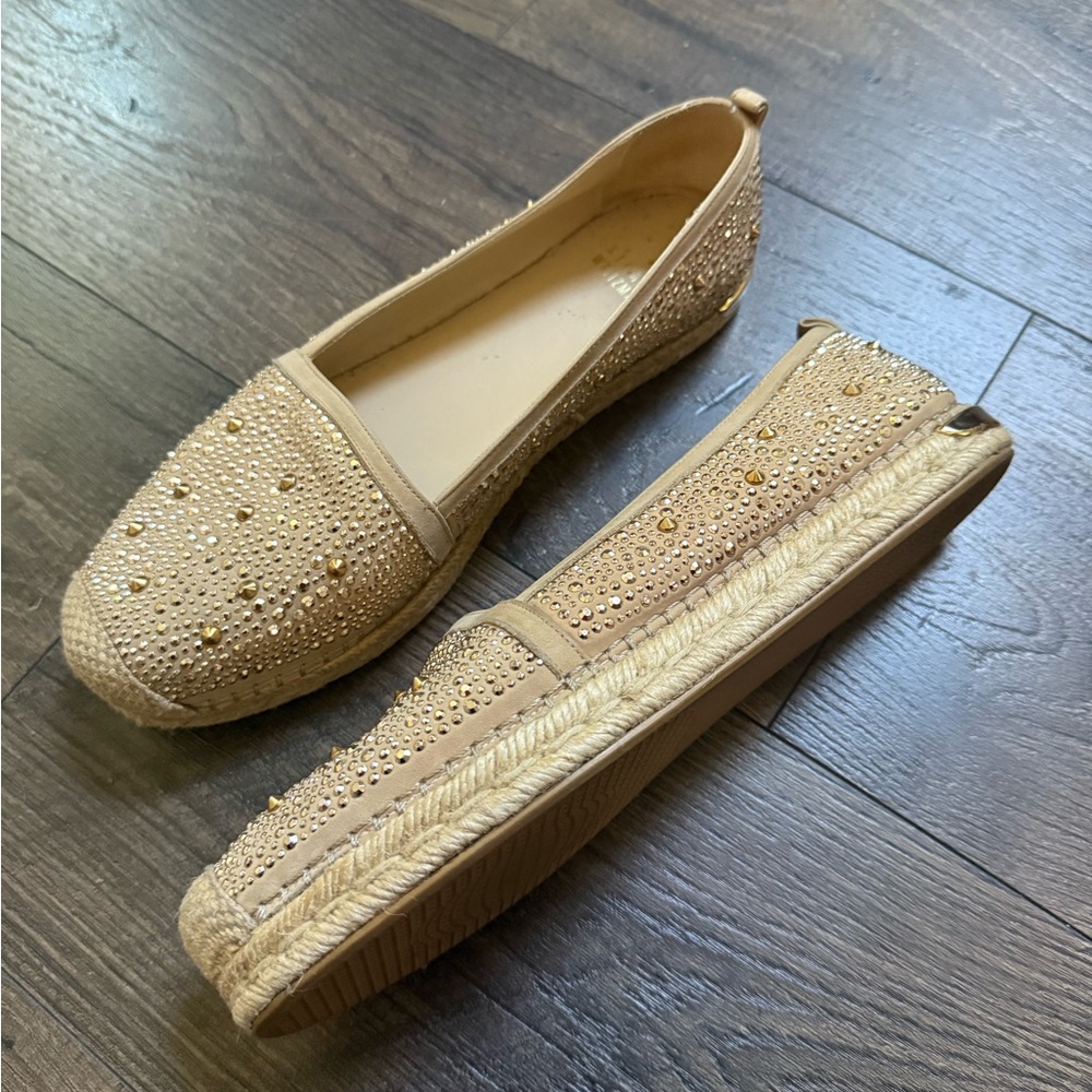 Stuart Weitzman Tan Espadrille Flats 9